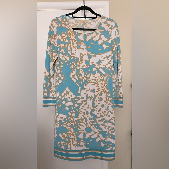 MICHAEL Michael Kors Turquoise Orange White Dress Size Small - Picture 2 of 8